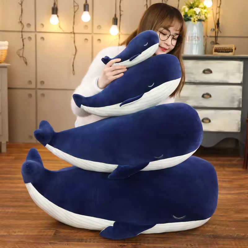 Blue Whale Baby Pillow
