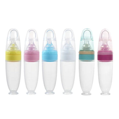 Silicone Baby  Feeding  Bottle Set  With Spoon