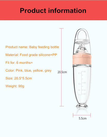 Silicone Baby  Feeding  Bottle Set  With Spoon