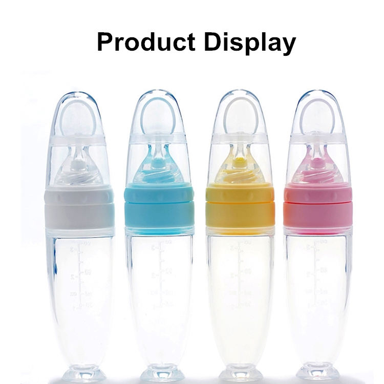 Silicone Baby  Feeding  Bottle Set  With Spoon
