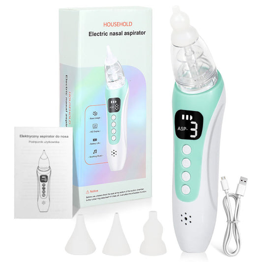Rechargeable Silicone Baby Nasal Aspirator with 3 suction levels