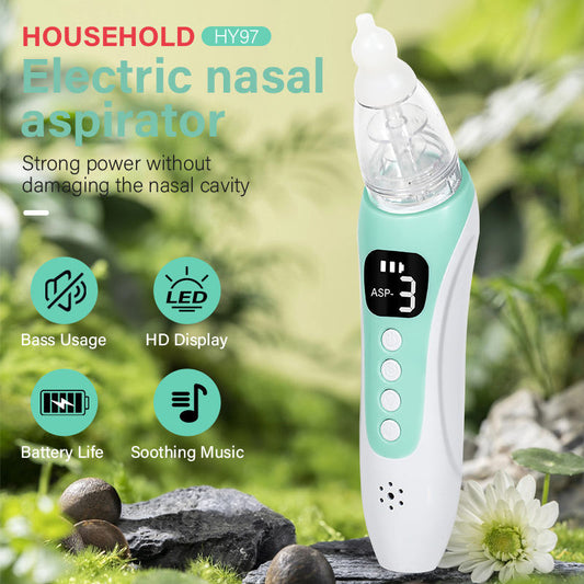 Rechargeable Silicone Baby Nasal Aspirator with 3 suction levels
